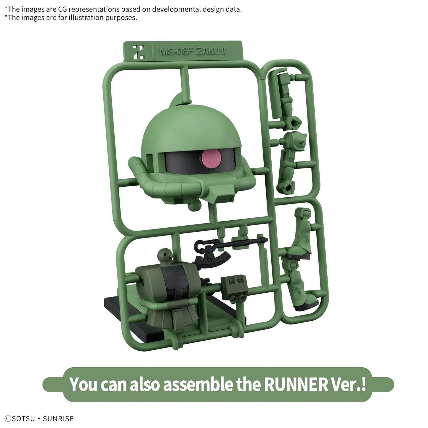 Gundam 1/1 Zakupla-Kun DX Set (With Runner)